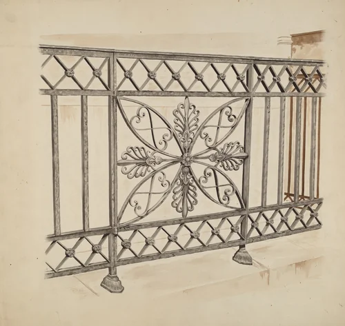 Iron Gate and Fence by Ray Price, index of american design, 1936