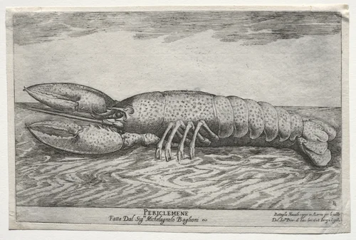 Naval Combat Represented on the Arno River in Florence, for the Marriage of Cosimo di Medici Prince of Tuscany, and Maria Maddalena of Austria, in 1608: Periclemene by Remigio Cantagallina, print, 1608