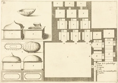 Plan of the Spelunche Regee by Jacques Callot, print, 1619