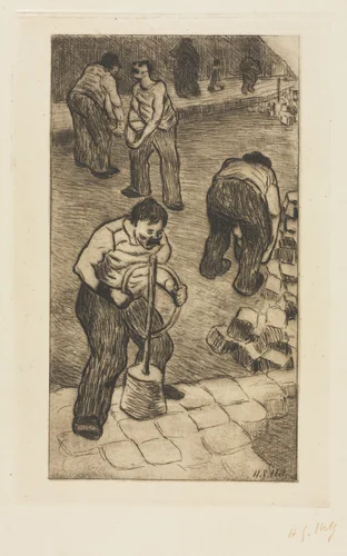 The Street Pavers by Henri Gabriel Ibels, print, 1894
