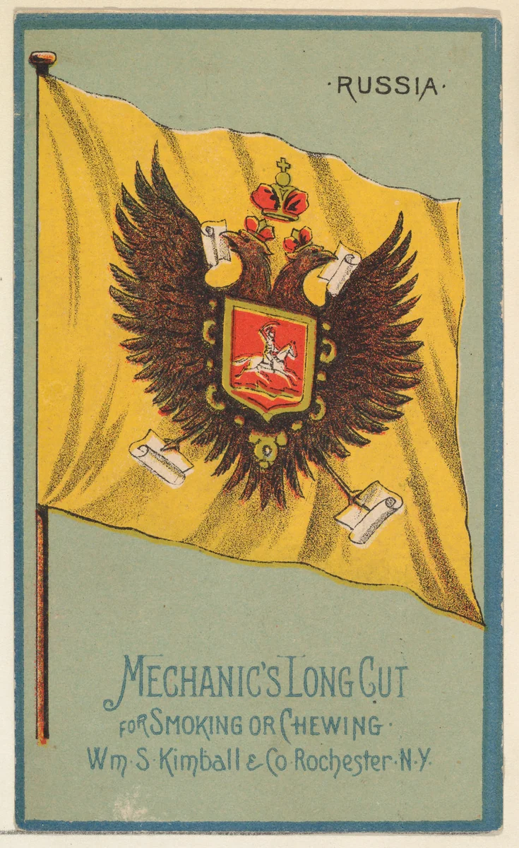 Russia, from the National Flags series (N195) issued by Wm. S. Kimball & Co. by William S. Kimball & Company, print, 1891
