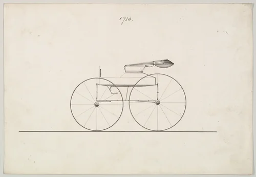 Design for Wagon, no. 734 by Brewster & Co., drawing, 1850-1870