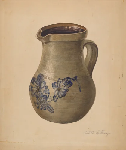 Stoneware Pitcher by Isabelle De Strange, index of american design, 1938