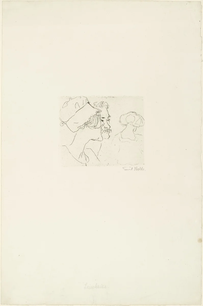 Spectators (Zuschauer) by Emil Nolde, print, 1911