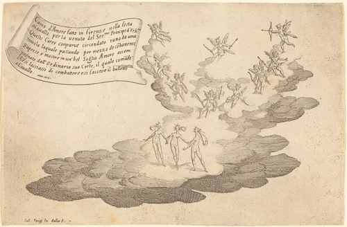 The Float of Love by Jacques Callot, print, 1616
