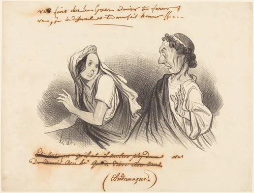 Va faire... admirer ta fureur... by Honoré Daumier, print, 1841