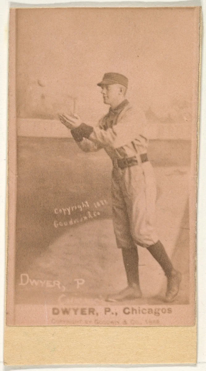 Dwyer, Pitcher, Chicago, from the Old Judge series (N172) for Old Judge Cigarettes by Goodwin & Company, photograph, 1888