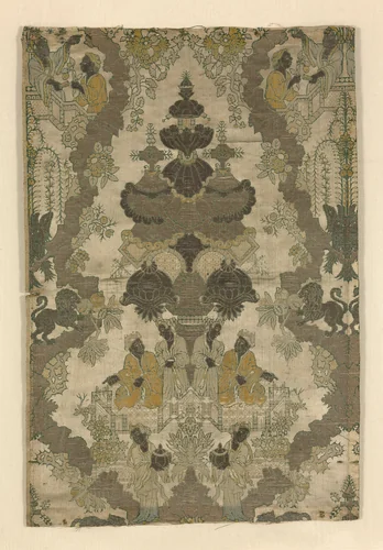 Fragment by Probably France, textile, 1698-1719