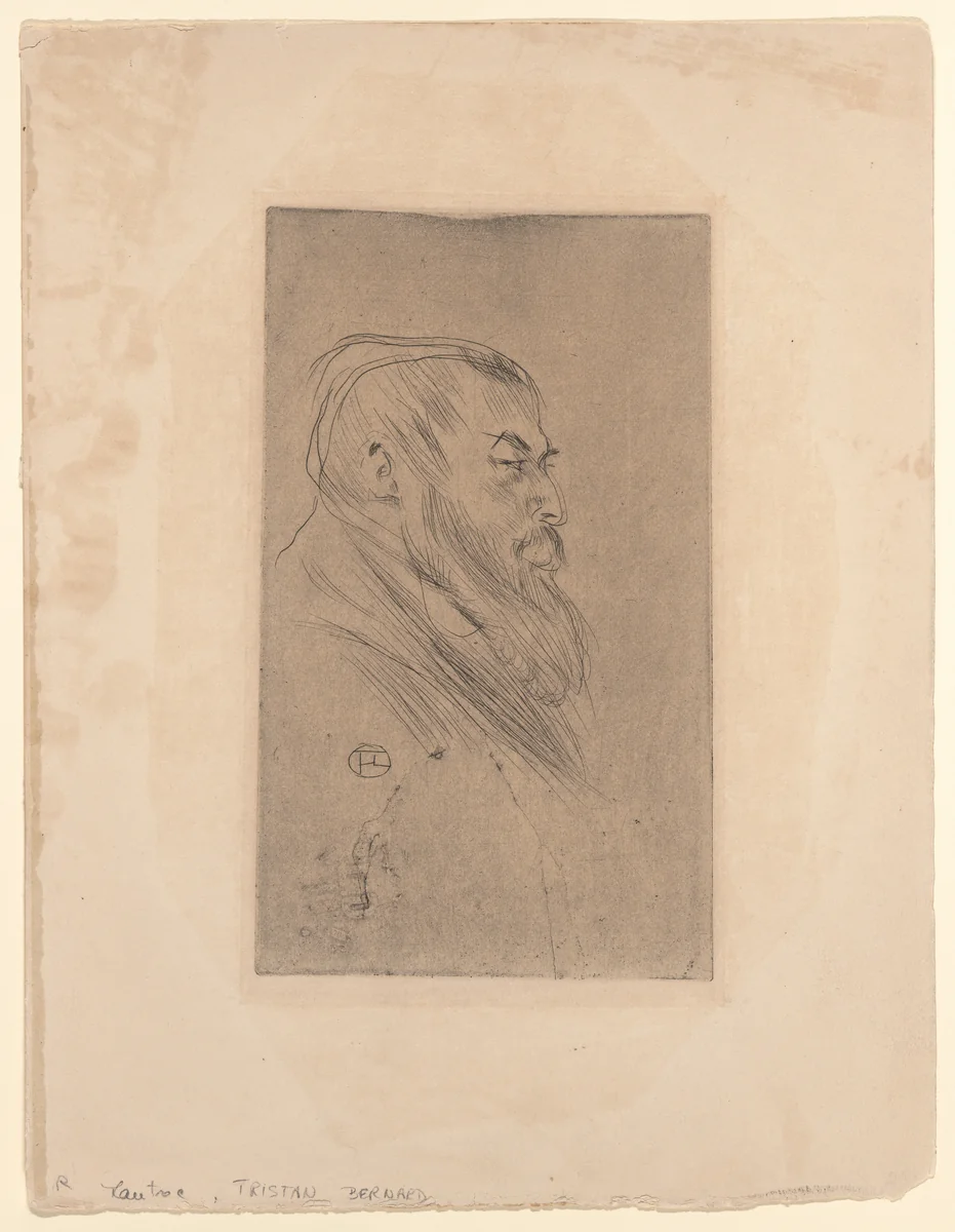 Tristan Bernard by Henri de Toulouse-Lautrec, print, 1898