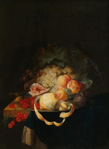 Still Life with Fruit by Johannes Hannot, painting, 1668