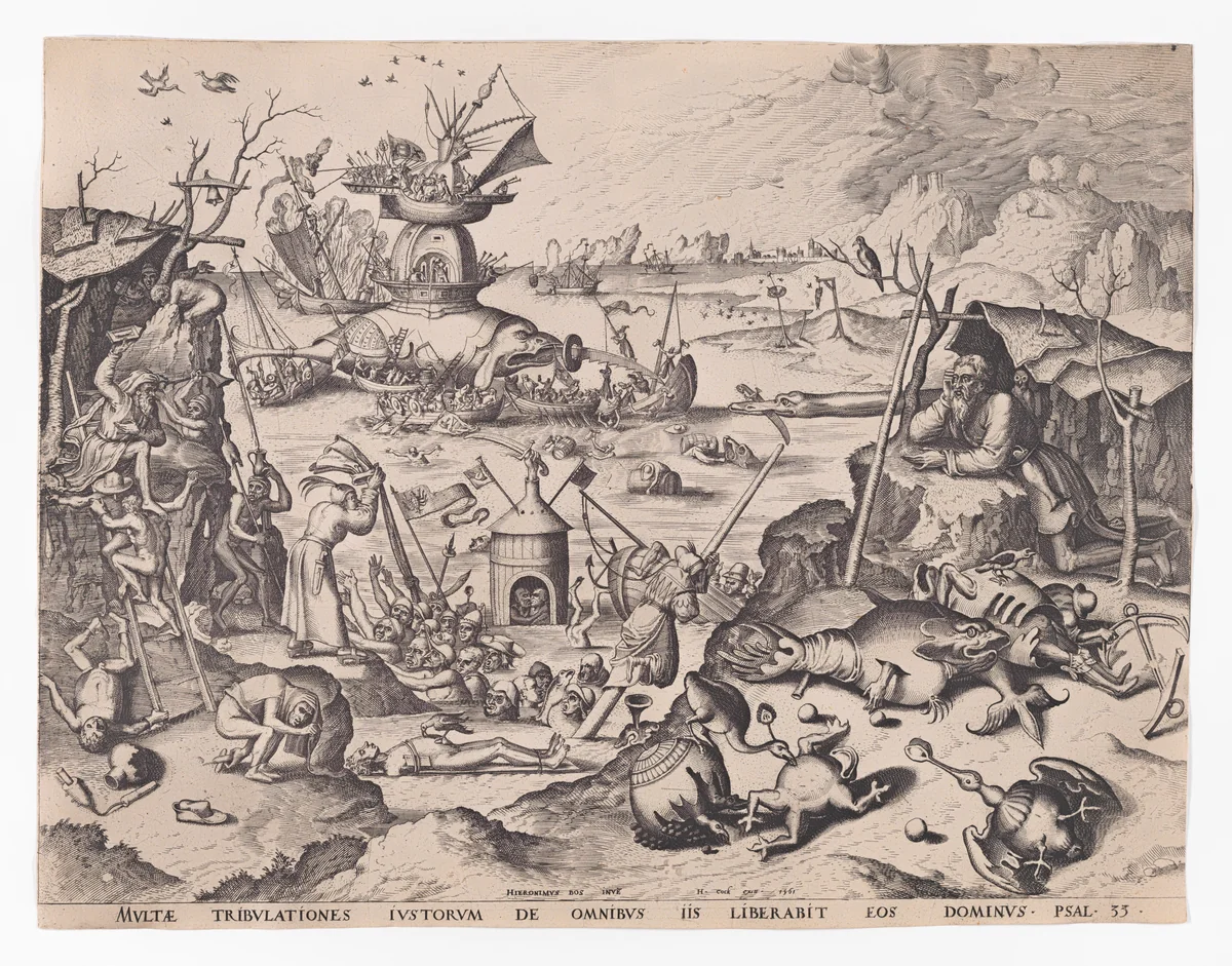 The Temptation of St. Anthony by Hieronymus Bosch, print, 1561