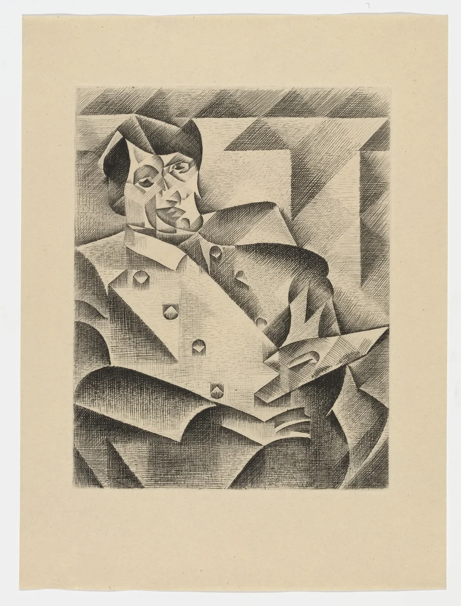 Duplicate of plate from Du Cubisme (On Cubism) by Juan Gris, illustrated book, 1947