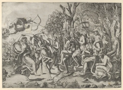 The Dance by Léon Davent, print, 1540-1556