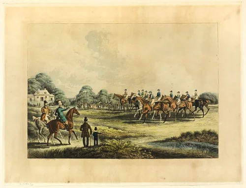 Saint Albans Grand Steeple Chase by James Pollard, print, 1817-1900