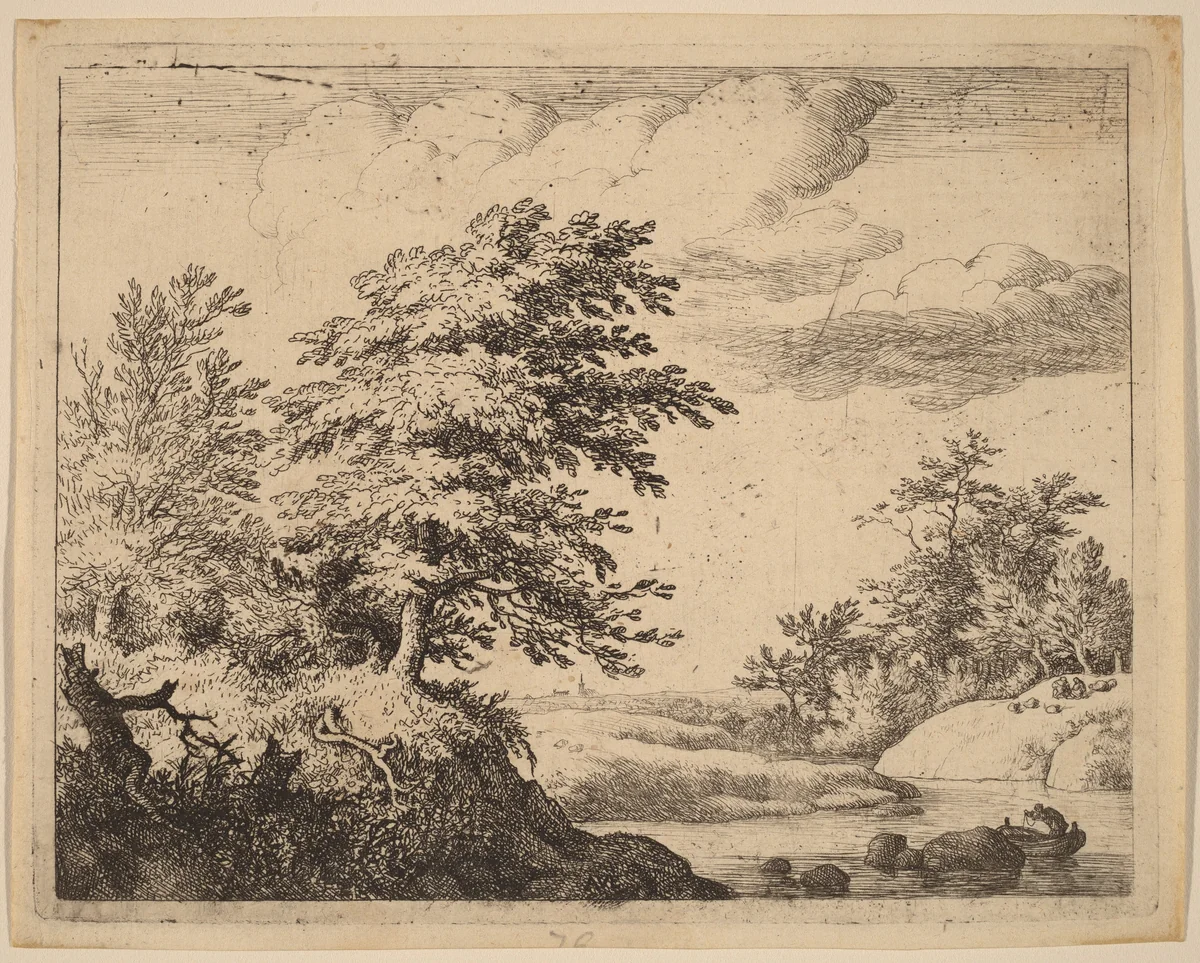 Winding River by Allart van Everdingen, print, 1645-1656