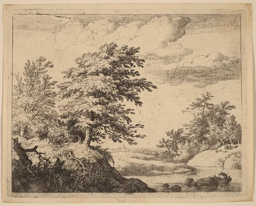 Winding River by Allart van Everdingen, print, 1645-1656