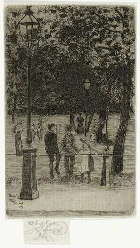 The Children's Hour, Summer Evening, Parson's Green by Theodore Roussel, print, 1906
