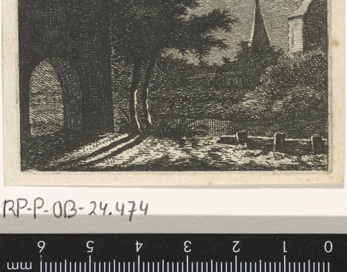 Dorpsgezicht bij nacht by Caspar Jacobsz Philips, print, 1766