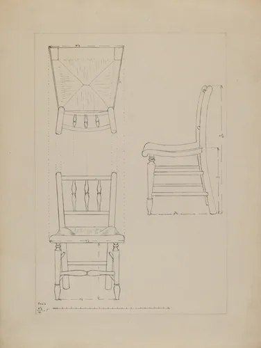 Chair by Edith Magnette, index of american design, 1935-1942