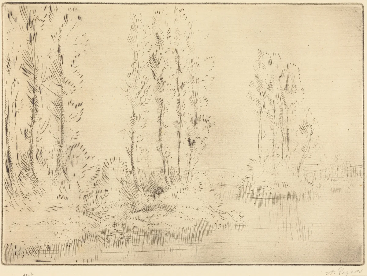 Landscape (Paysage) by Alphonse Legros, print, 1837-1911