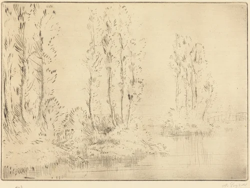 Landscape (Paysage) by Alphonse Legros, print, 1837-1911