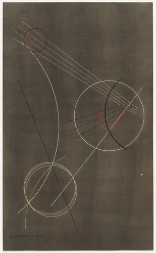 Line Construction by Aleksandr Rodchenko, drawing, 1920
