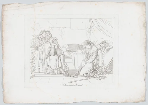 Belisane and Percival Under the Enchantment of Urma by Johann Heinrich Lips, print, 1806