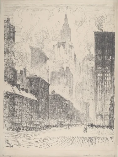 From Fulton Street by Joseph Pennell, print, 1910