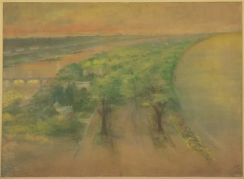 Plate 50 A from Plan of Chicago 1909: Chicago. View of the Proposed Park on the South Shore Looking Northwest Towards the City. by Daniel Hudson Burnham
Edward Herbert Bennett
Paul C. Lautrup, drawing, 1896