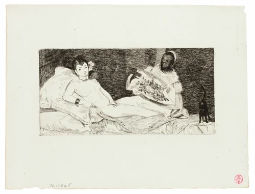 Olympia (published plate) by Édouard Manet, print, 1867