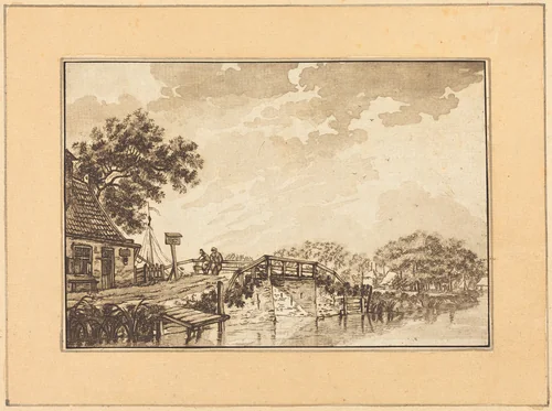 Landscape by Regina Schönecker; Jacob Cats, print, 1782-1785