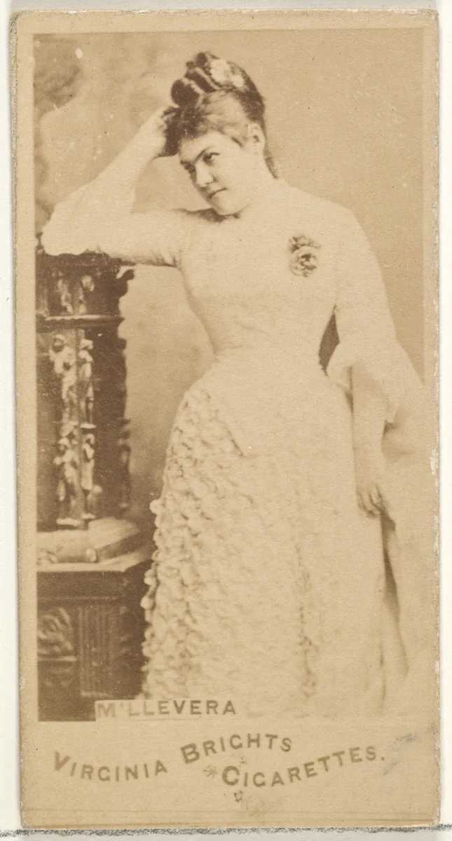 M'lle Vera, from the Actors and Actresses series (N45, Type 1) for Virginia Brights Cigarettes by Allen & Ginter, photograph, 1885-1891