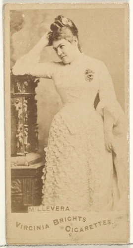 M'lle Vera, from the Actors and Actresses series (N45, Type 1) for Virginia Brights Cigarettes by Allen & Ginter, photograph, 1885-1891
