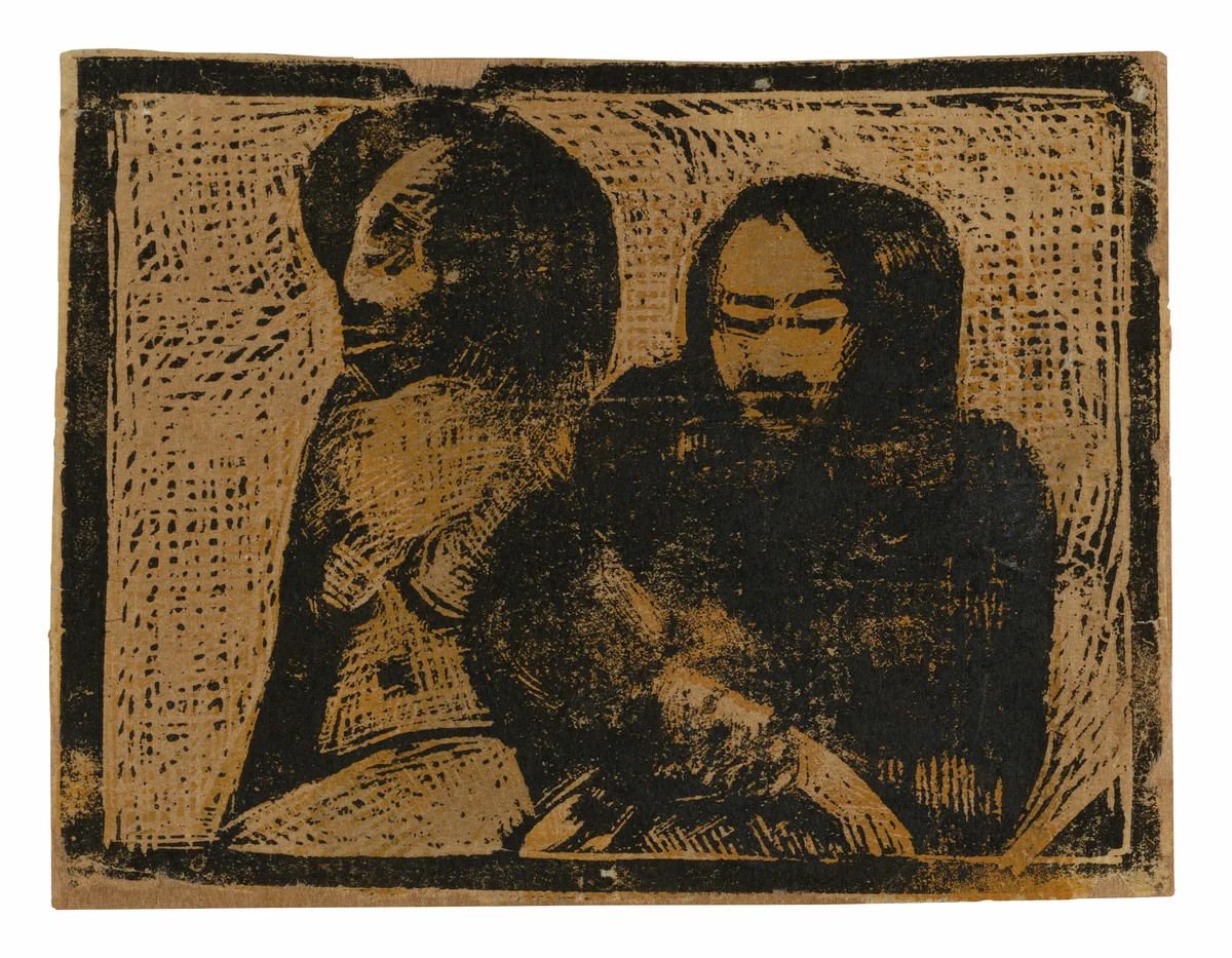 Two Maoris by Paul Gauguin, print, 1896-1897