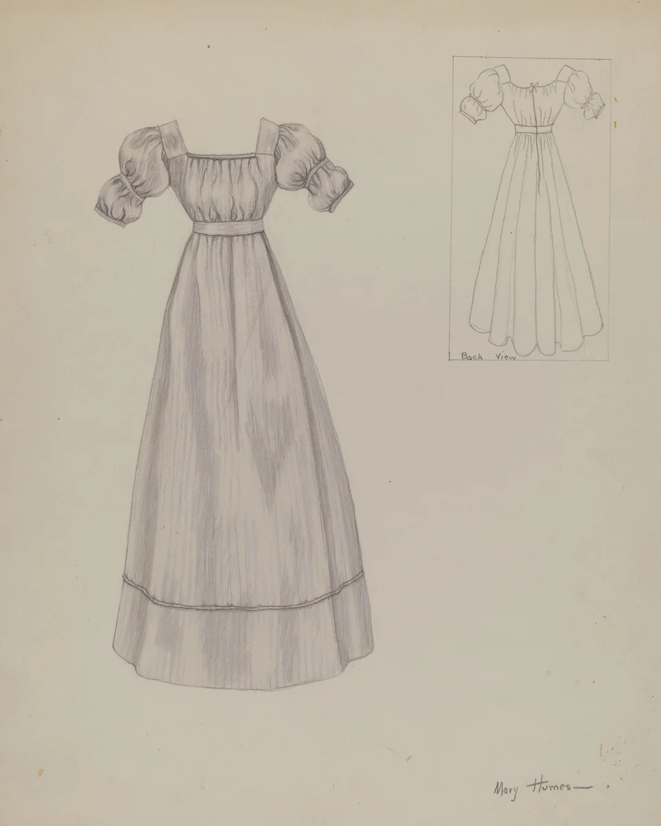 Dress by Mary E. Humes, index of american design, 1937