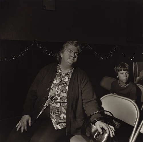 Jean Sabatine, American Legion, Bangor, Pennsylvania by Larry Fink, photograph, 1978