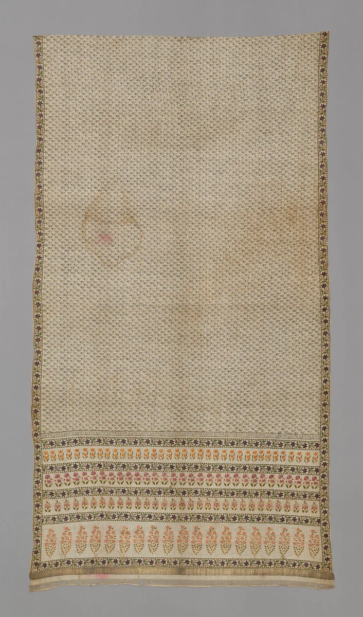 Fragment (From a Sari) by India, textile, 1701-1750