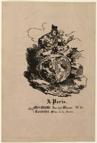 Portrait Medallion of Faust and Marguerite, publisher's sheet from Faust by Achille Devéria
Eugène Delacroix, print, 1828