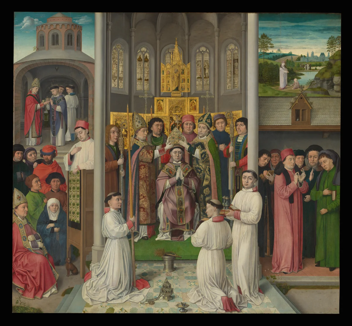 Scenes from the Life of Saint Augustine of Hippo by Master of Saint Augustine, painting, 1490