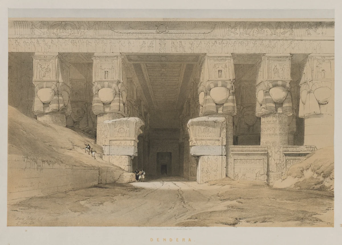 Egypt and Nubia, Volume I: Dendera by Louis Haghe, print, 1847