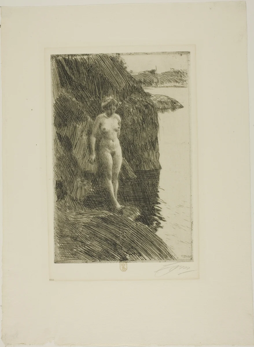 Precipice by Anders Zorn, print, 1909
