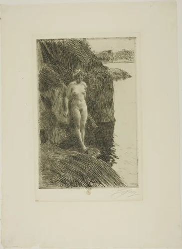 Precipice by Anders Zorn, print, 1909