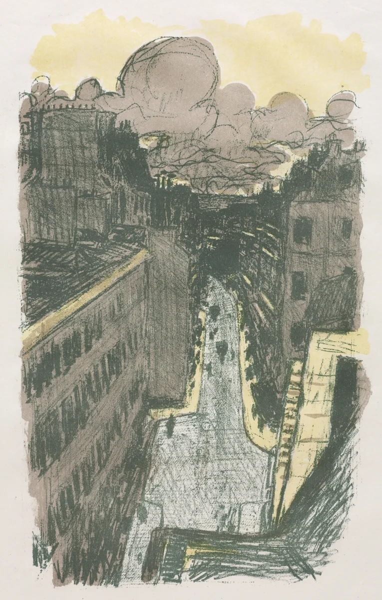 Street Scene from Above by Pierre Bonnard, print, 1899