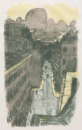 Street Scene from Above by Pierre Bonnard, print, 1899