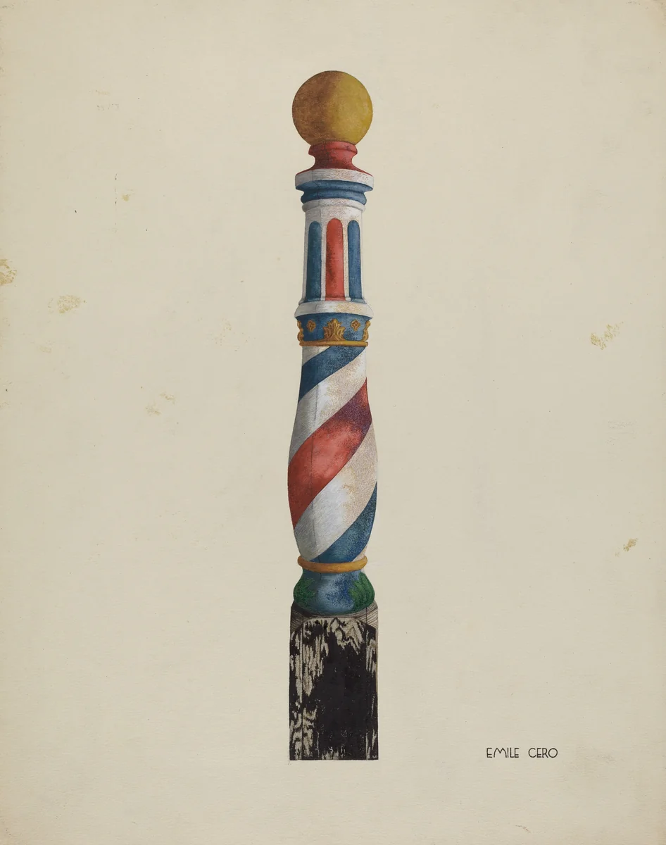 Barber Pole by Emile Cero, index of american design, 1939