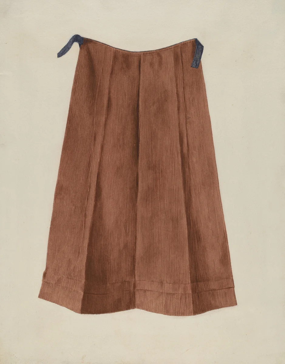 Shaker Woman's Apron by Betty Fuerst, index of american design, 1936