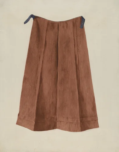 Shaker Woman's Apron by Betty Fuerst, index of american design, 1936