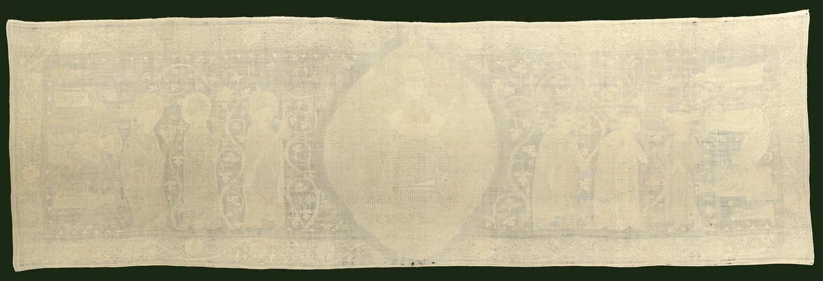 Altarcloth by Sophia, Hadewigis, and Lucardis, textile, 1350-1399