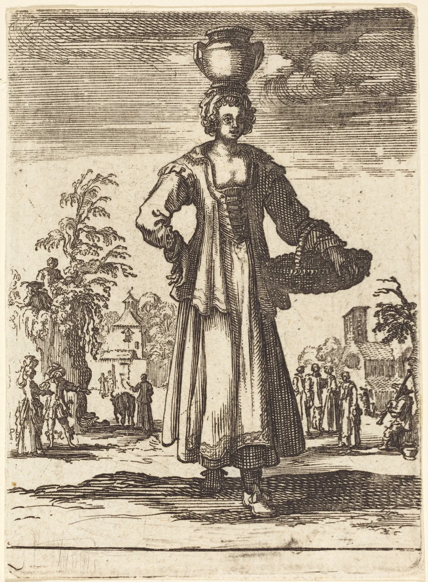 The Milkmaid by French 17th Century, print, 1600-1699
