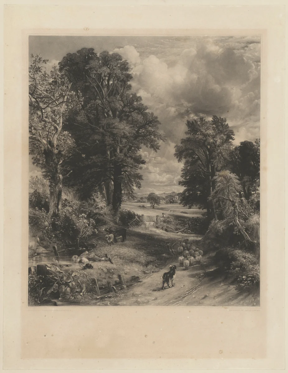 The Cornfield by David Lucas; John Constable, print, 1832